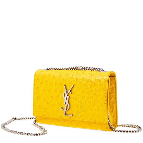 ysl 469390|Saint Laurent Small Ostrich Embossed Monogramme Kate.